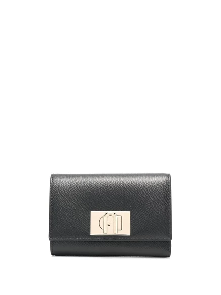 Кошелек Furla 1927 с эффектом зернистости black