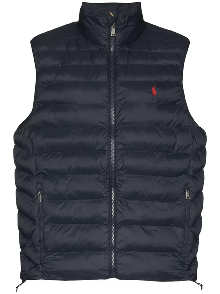 Жилет-пуховик с вышитым логотипом Polo Ralph Lauren blue