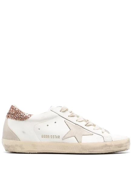 Кожаные кроссовки Golden Goose Super-Star с низким берцем white