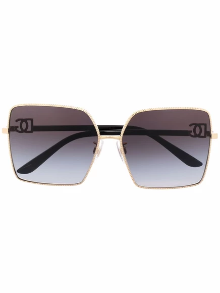 Dolce & Gabbana Eyewear негабаритные солнцезащитные очки с градиентом gold