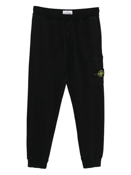 Мужские джоггеры Stone Island с логотип‑нашивкой, черные