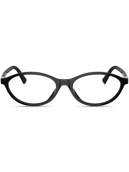 Очки в овальной оправе с логотипом Miu Miu Eyewear black