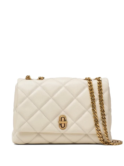Тонкая стеганая кожаная сумка Marc Jacobs с двумя цепочками через плечо