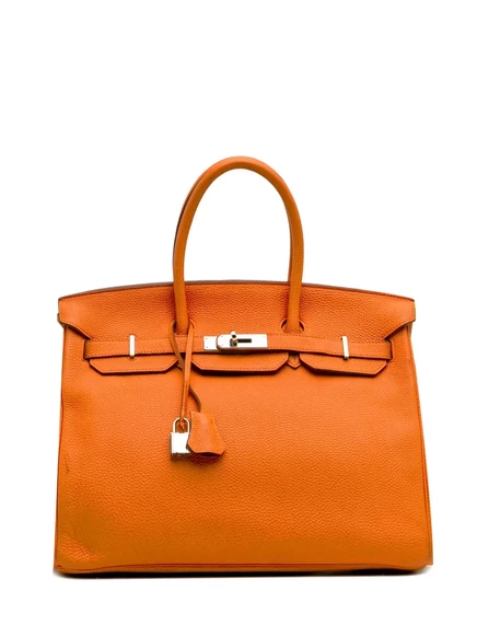 Сумка Togo Birkin Retourne 35 от Hermès, бывшая в употреблении в 2012 году orange