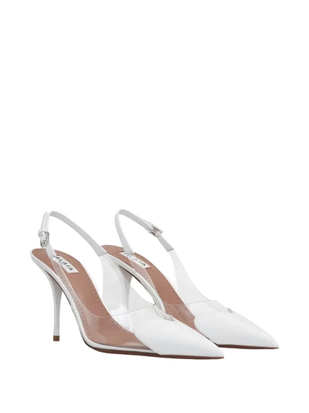 Женские туфли Alaïa Le Coeur на шпильке, белые