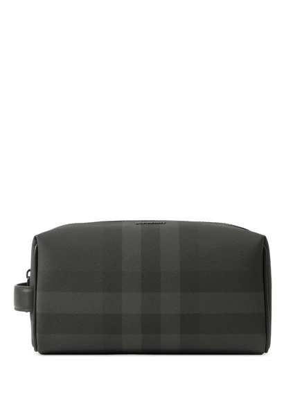 Дорожная сумка из клетчатой кожи Burberry grey