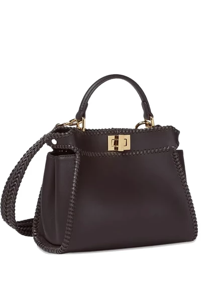 Женская сумка-тоут Fendi Peekaboo маленькая, коричневая