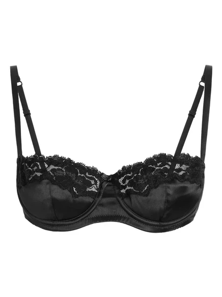 Бюстгальтер-балконет Dolce & Gabbana с кружевной аппликацией black