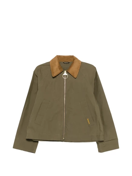 Женская куртка Barbour, вельветовый воротник, зеленая