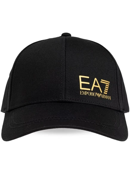 Унисекс бейсболка EA7 Emporio Armani с логотипом, черная