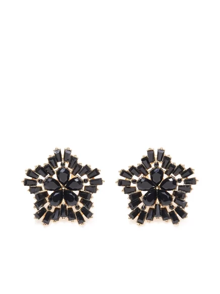 Женские серьги Carolina Herrera снежинки с кристаллами, черные