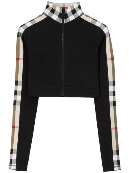 Женский укороченный топ Burberry Vintage Check, черный