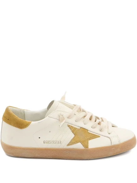Кожаные кроссовки Golden Goose Super Star из кожи  white