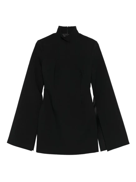 Мини-платье Solace London с воронкообразным вырезом и широкими рукавами black