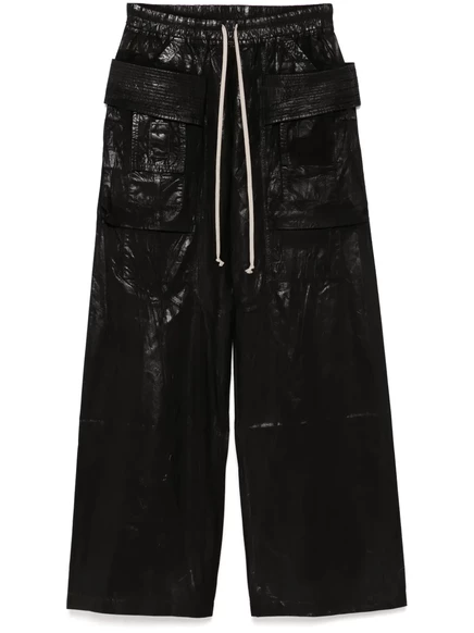 Широкие брюки-карго от Rick Owens DRKSHDW Hollywood creatch black