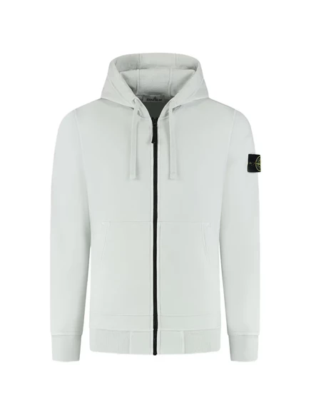 Мужская худи Stone Island на молнии, голубая