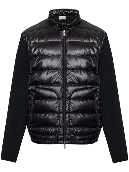 Мужская стеганая шерстяная куртка Moncler, черная