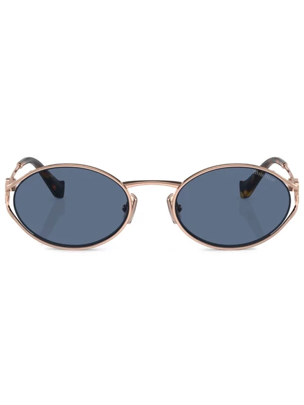 Солнцезащитные очки в овальной оправе с логотипом Miu Miu Eyewear pink