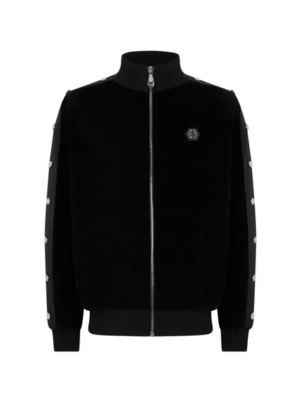 Мужская спортивная куртка Philipp Plein на кнопках, черная