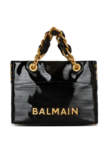 Маленькая мягкая сумка-тоут Balmain 1945 года выпуска black
