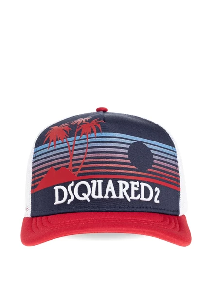 Мужская кепка DSQUARED2 с принтом, синяя