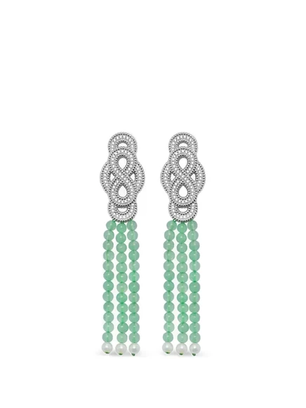 Серьги Shanghai Tang Infinite Knot, серебристые