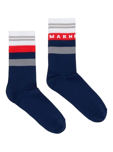Носки, украшенные логотипом Marni Kids blue