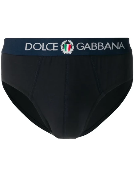 Мужские боксеры Dolce & Gabbana с логотипом на поясе, синие