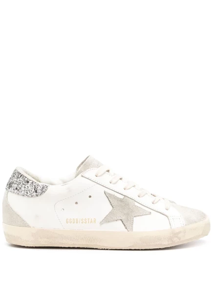 Кожаные кроссовки Golden Goose Super-Star из кожи золотого гуся white