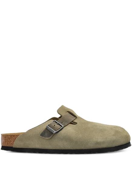 Мужские сабо Birkenstock Boston BS замшевые, зеленые