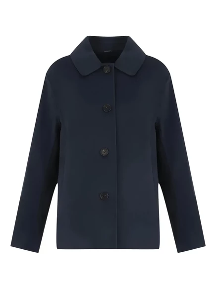 Куртка с воротником Max Mara, застегивающаяся на пуговицы blue