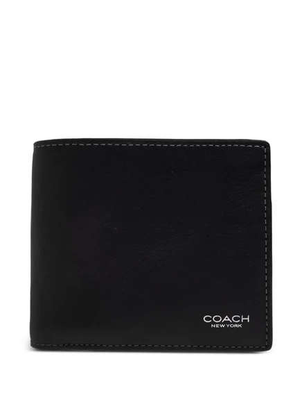 Мужской кошелек Coach из зернистой кожи, черный