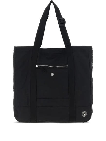 Сумка-тоут с нашивкой с логотипом Stone Island black