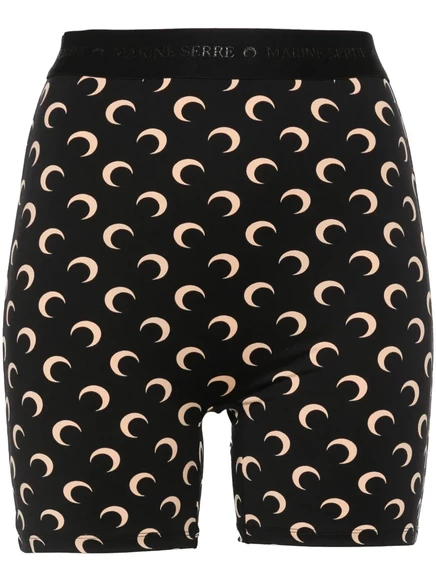 Женские шорты Marine Serre Crescent Moon, черные