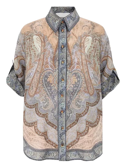 Женская рубашка Zimmermann Wanderlust, синяя