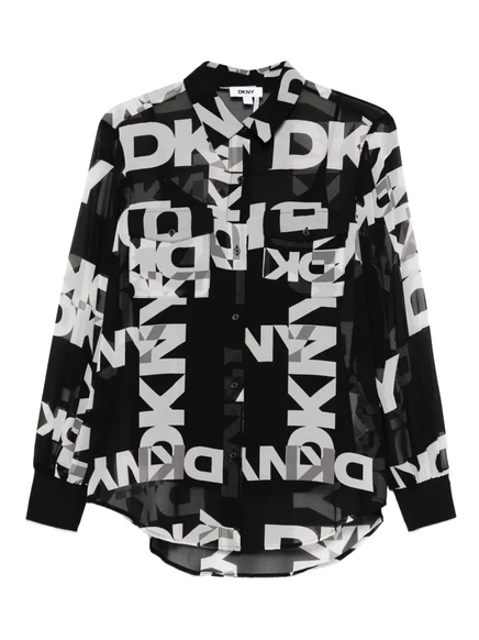 Женская рубашка DKNY с логотипом, черная