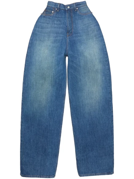 Женские широкие джинсы Acne Studios с высокой талией, синие