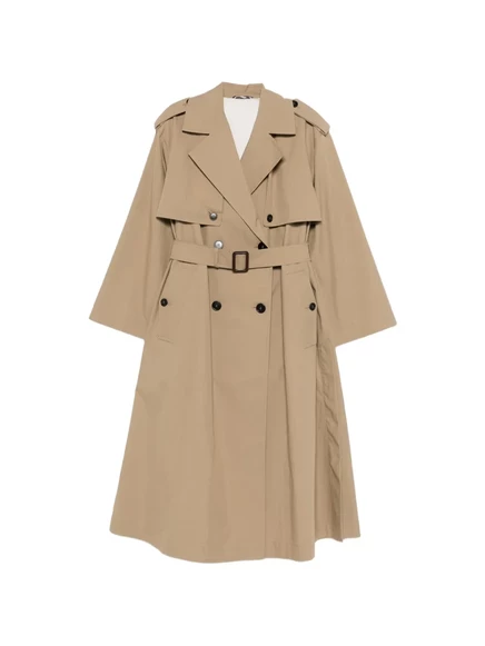 Женское двубортное пальто Weekend Max Mara с поясом, нейтральное
