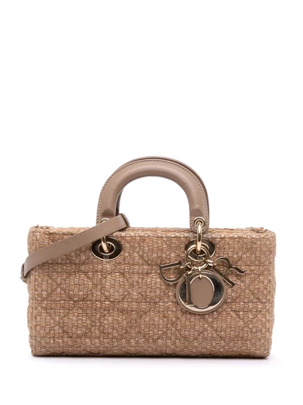 Ранец Lady D Joy из твида средней плотности, бывший в употреблении у Christian Dior в 2022 году brown