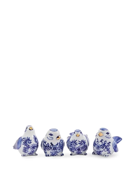 Набор фигурок Polspotten Blue Bird Family, 4 шт., сине-белые
