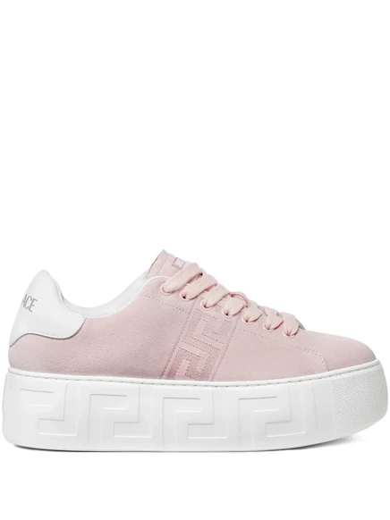Женские кроссовки Versace platform logo, розовые