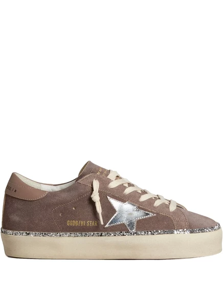 Женские кроссовки Golden Goose Hi Star, коричневые