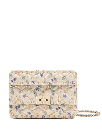 Женская сумка Valentino Garavani Rockstud, бежевая
