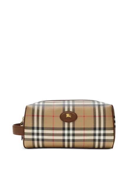Мужской несессер Burberry в клетку, бежевый