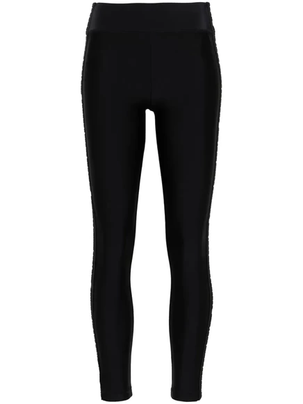 Женские леггинсы Versace Jeans Couture с логотипом, черные