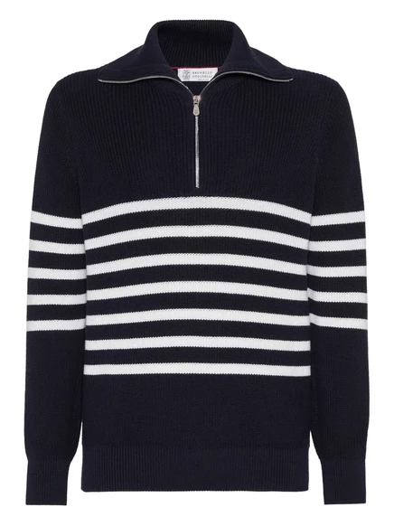 Хлопчатобумажный джемпер Brunello Cucinelli  blue