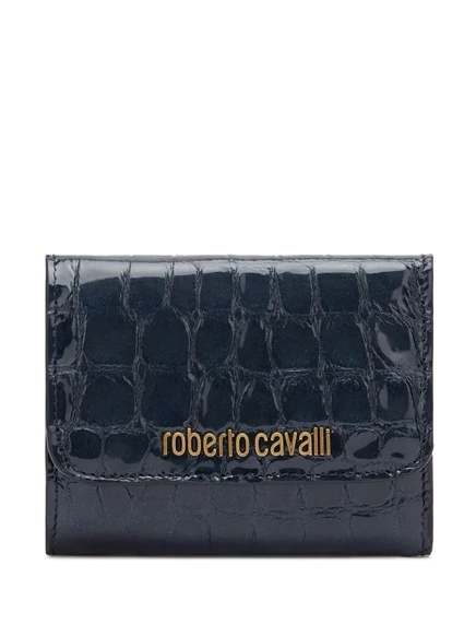 Женский кожаный кошелек Roberto Cavalli, синий