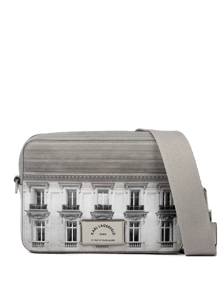 Мужская сумка Karl Lagerfeld Maison de Karl через плечо, серая