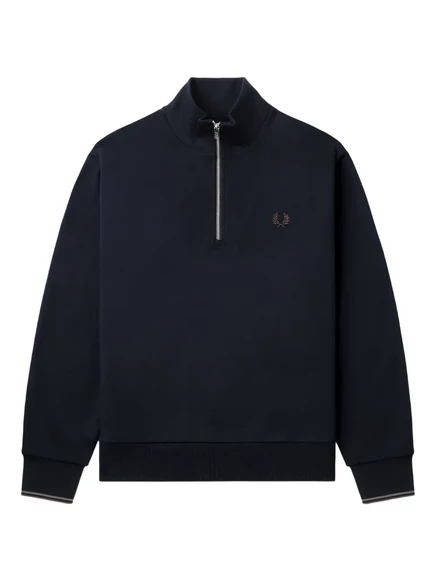 Мужской свитшот Fred Perry с короткой молнией, черный