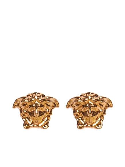 Серьги-гвоздики Versace Medusa, золотистые